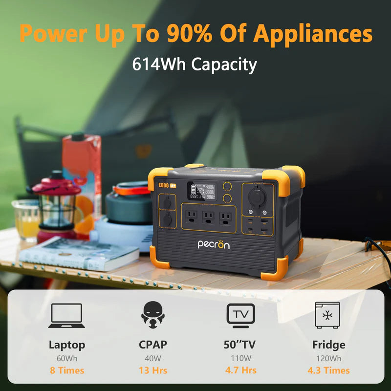 PECRON E600LFP - Letvægts power station (1200W | 614Wh)