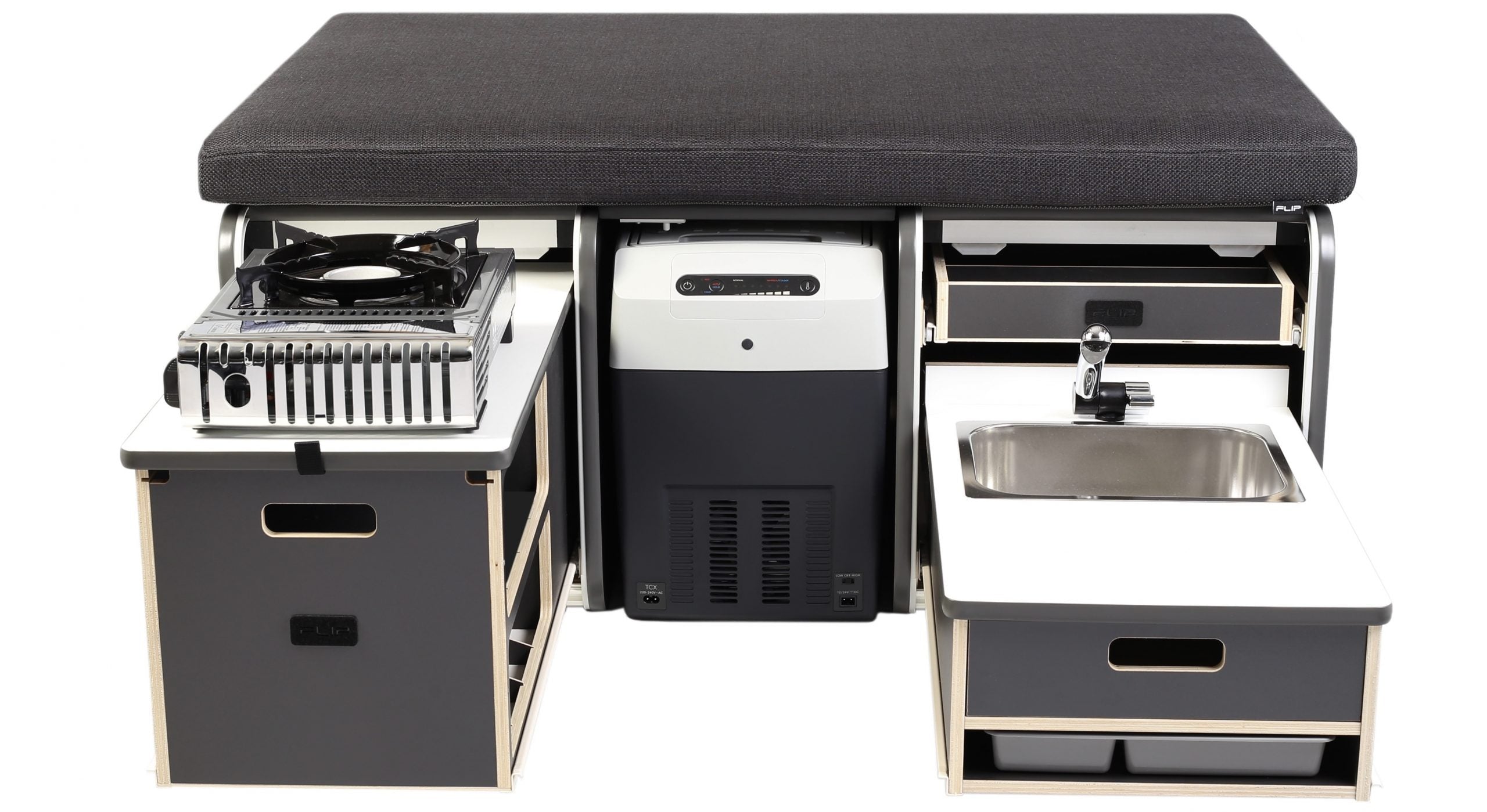 FLIP Camping Box - Luxurious Campervan Module