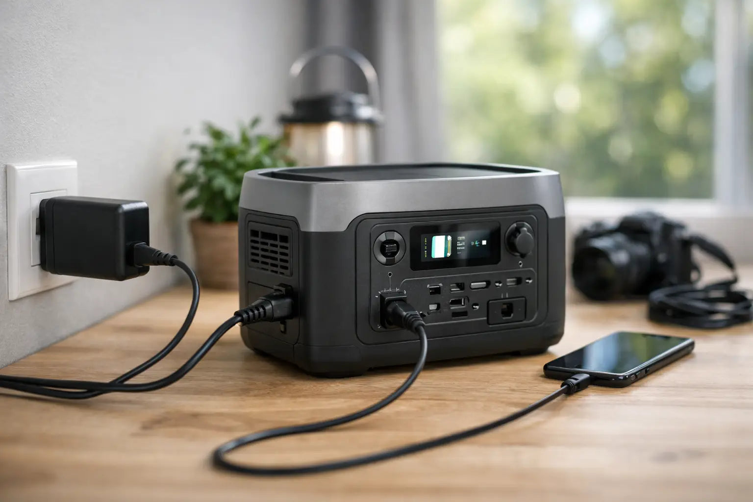 Hvordan oplader man powerstation korrekt?