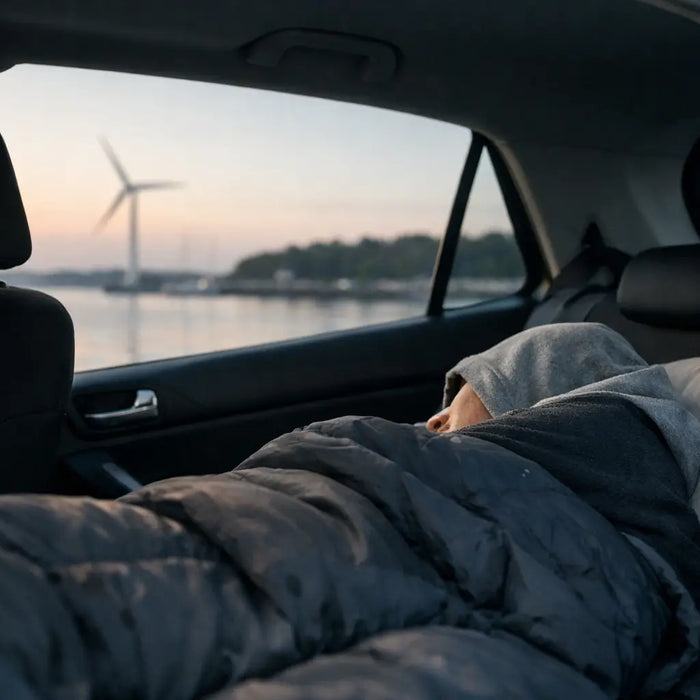 Må man sove i bilen i Danmark?