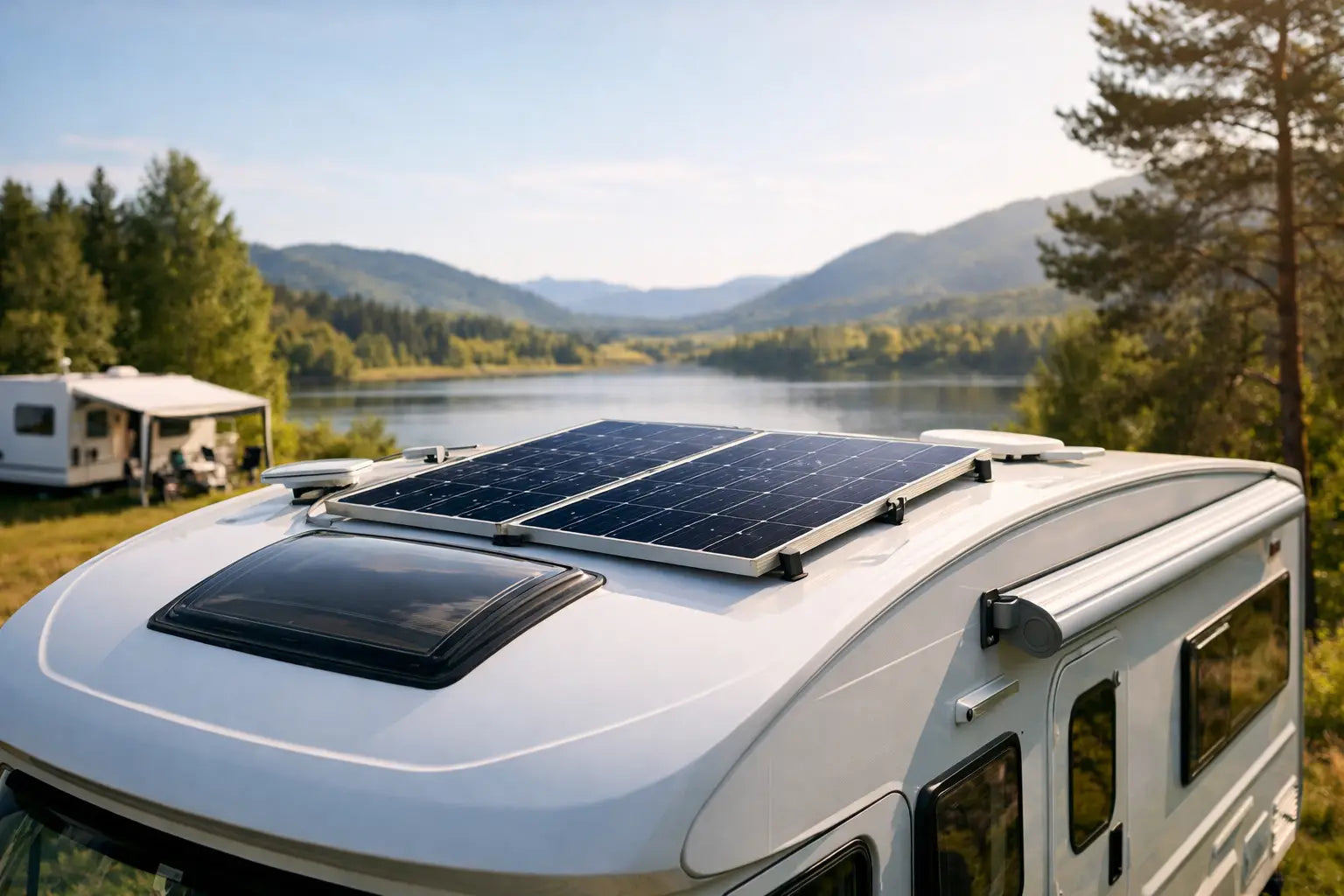 Solcellepanel til campingvogn strøm