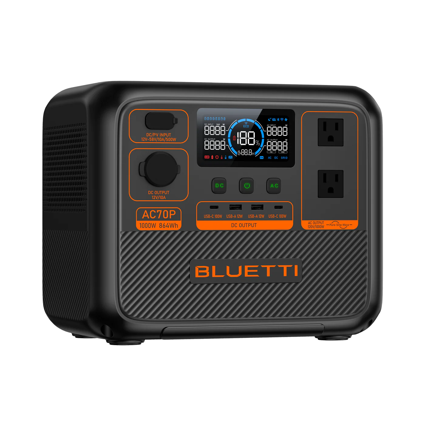 Bluetti AC70P - Reliable Power Station (1000W | 864Wh) 