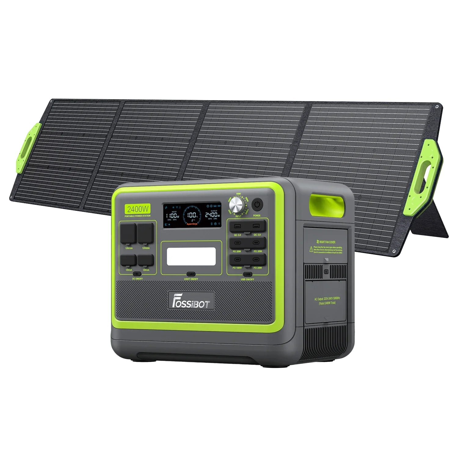 FOSSiBOT F2400 Bärbar Kraftstation 2 400 W 2 048 Wh