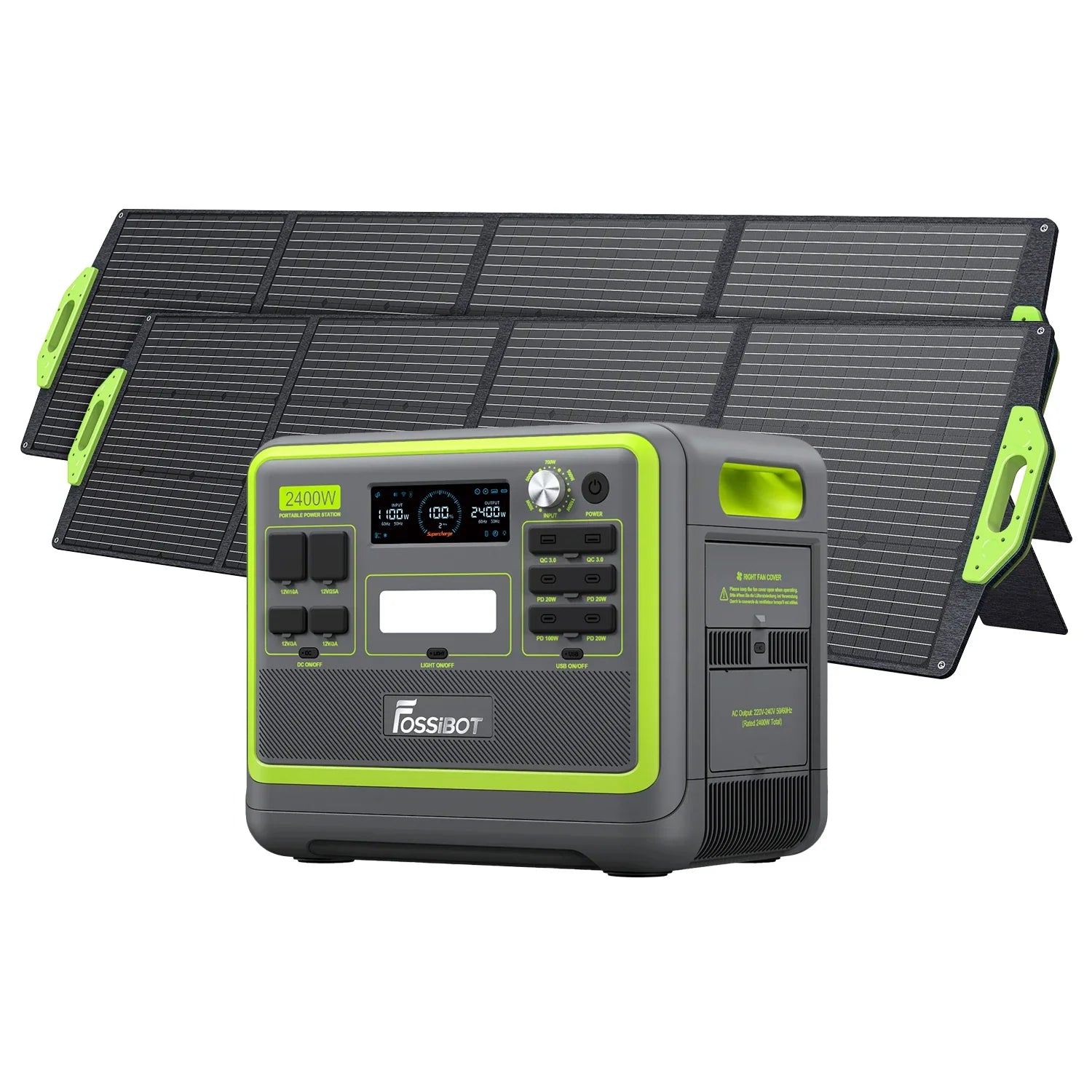 FOSSiBOT F2400 Bärbar Kraftstation 2 400 W 2 048 Wh