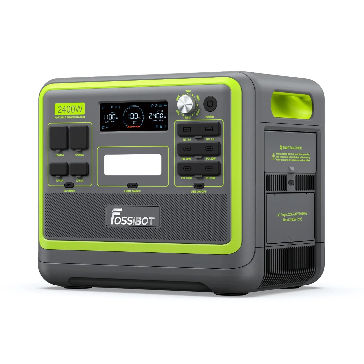 FOSSiBOT F2400 Bärbar Kraftstation 2 400 W 2 048 Wh
