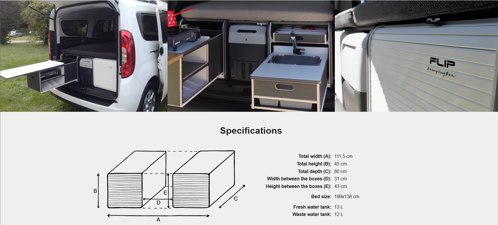 FLIP Camping Box - Luksuriøst Campervan Modul