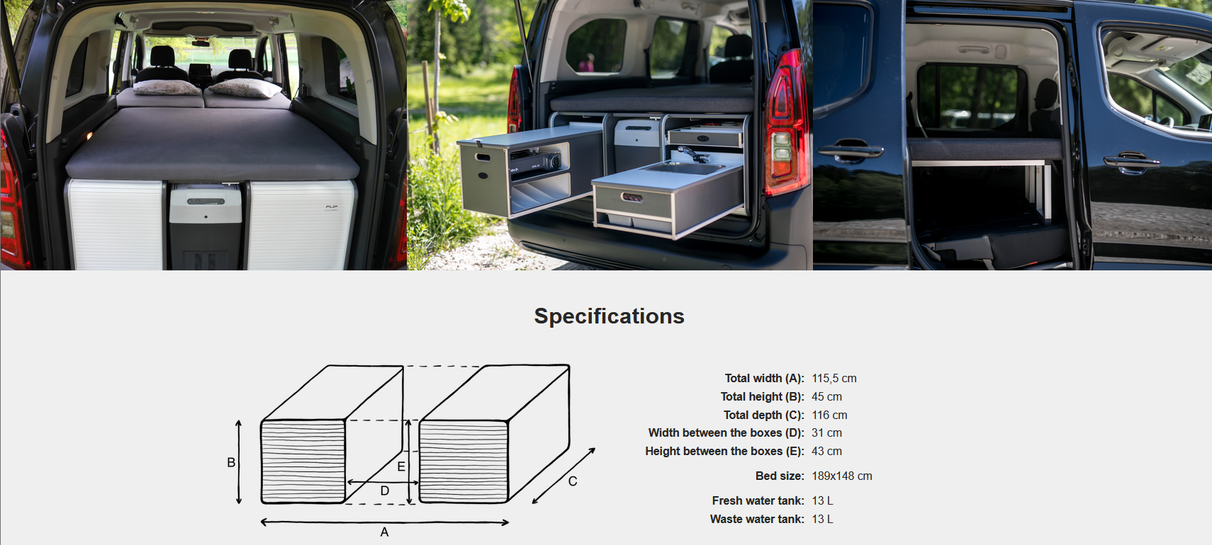 FLIP Camping Box - Luksuriøst Campervan Modul