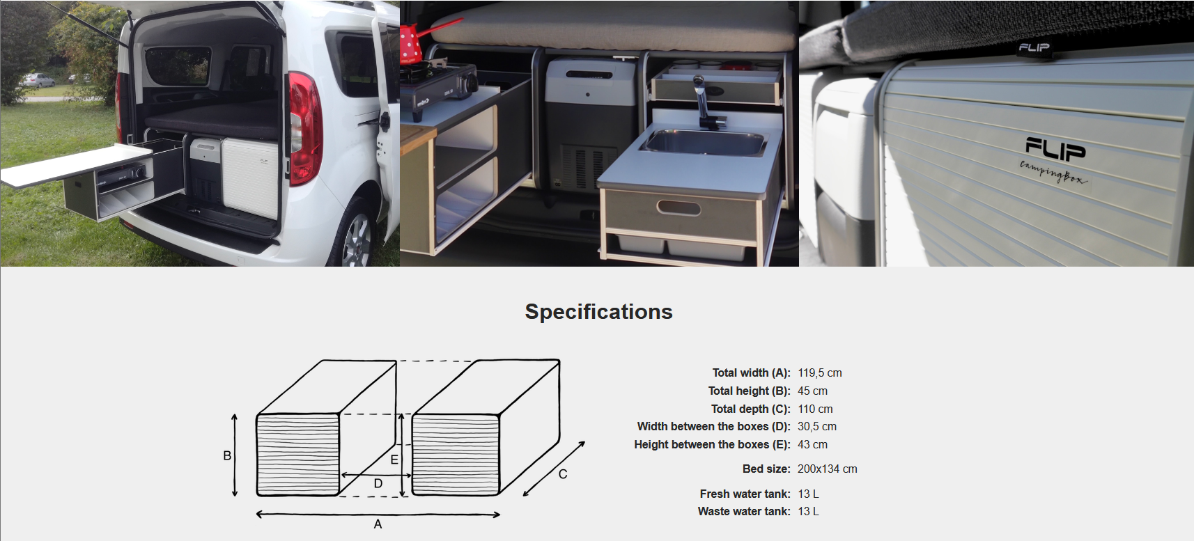 FLIP Camping Box - Luksuriøst Campervan Modul