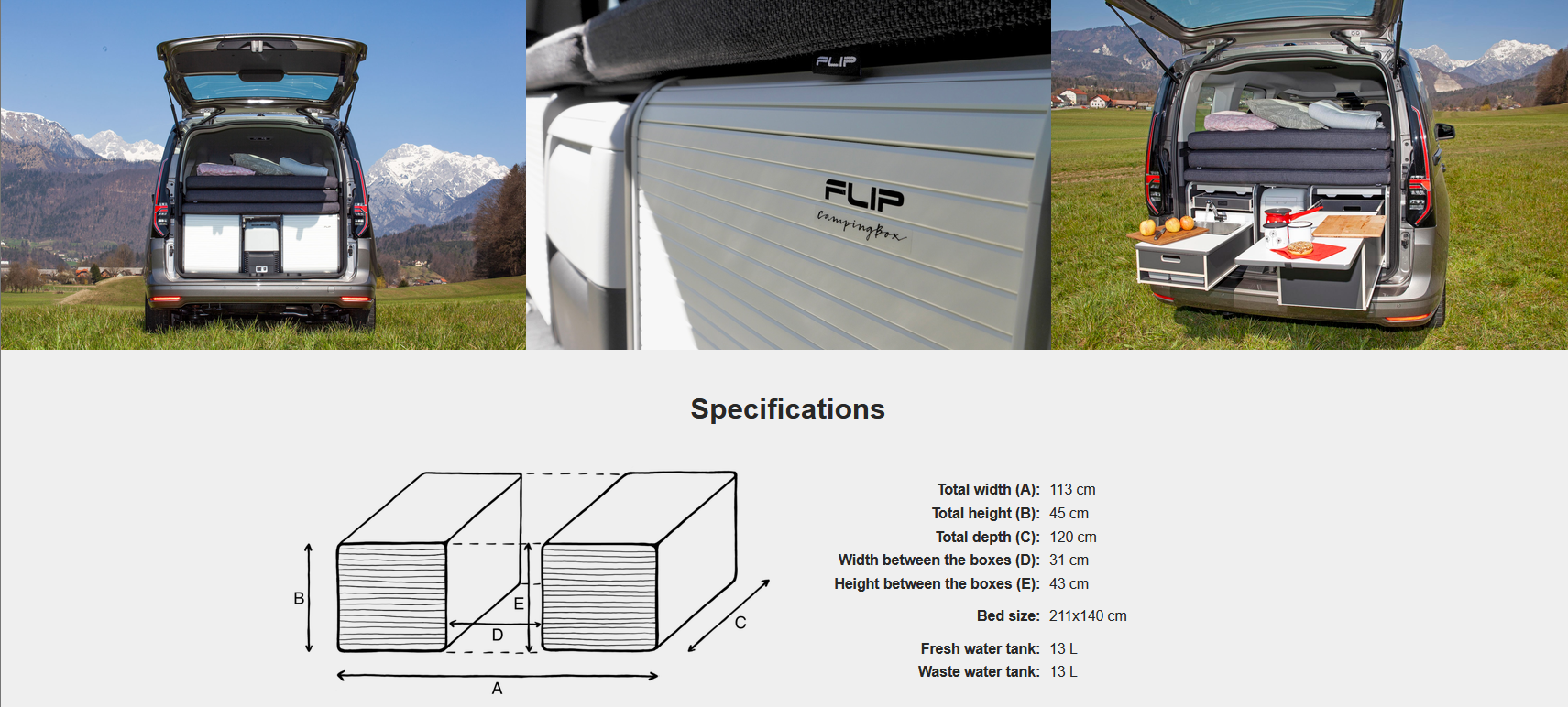FLIP Camping Box - Luksuriøst Campervan Modul