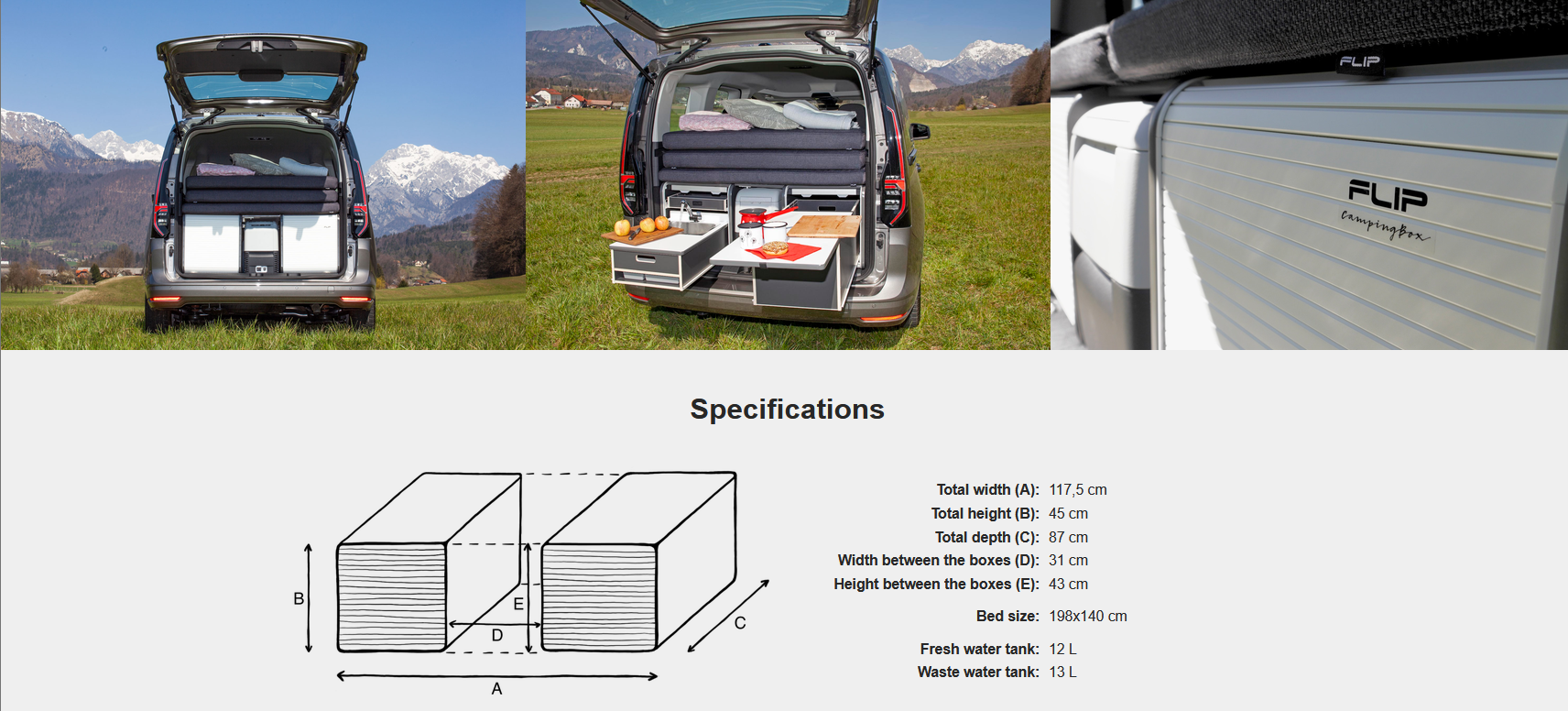 FLIP Camping Box - Luksuriøst Campervan Modul