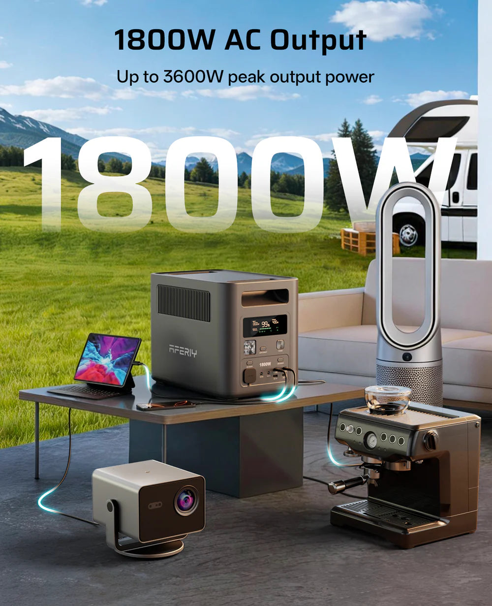 AFERIY Nomad1800 Pro P180 Power Station | 1800W 1024Wh-5120Wh