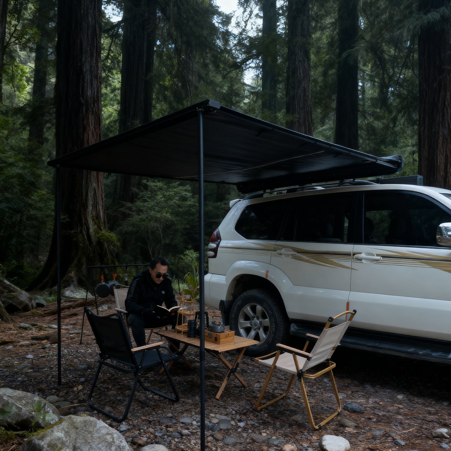 CampBoxi Uni-markise 200x250cm - Universel markise til alle slags biler