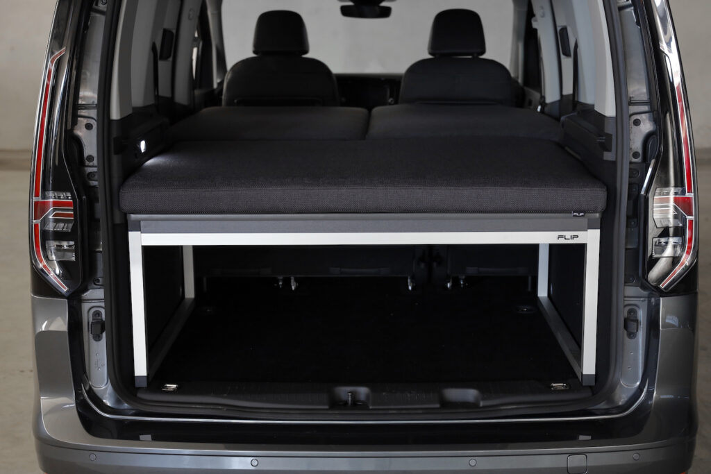 Camper Bed Module FLIP Adventure Bed - Campervan module with lots of storage space ...