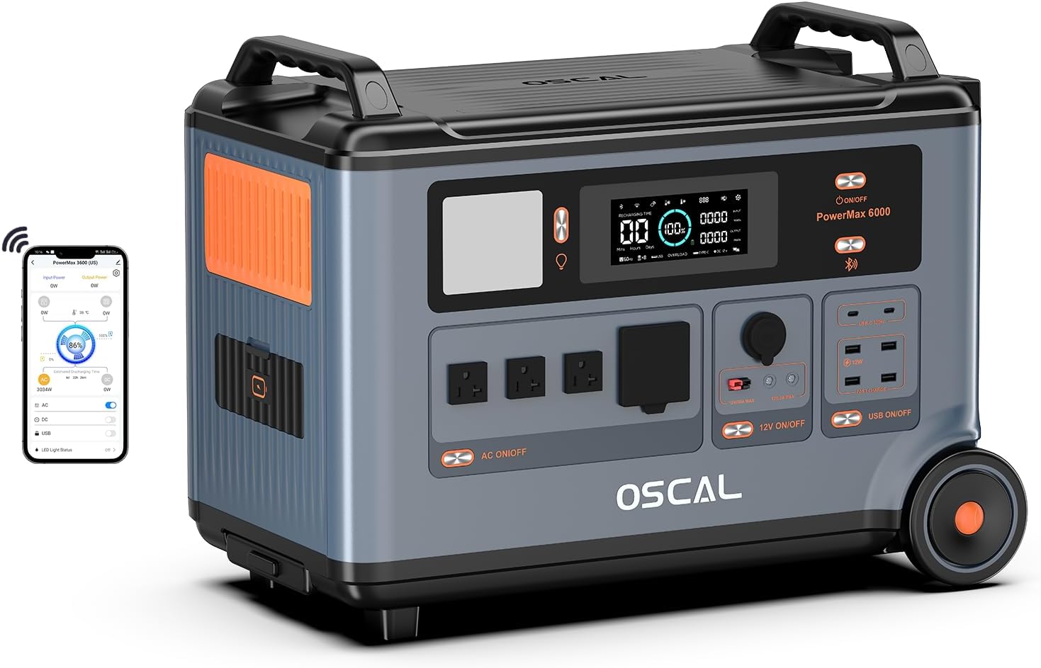 OSCAL PowerMax 6000 Power station (3600Wh to 57600Wh)