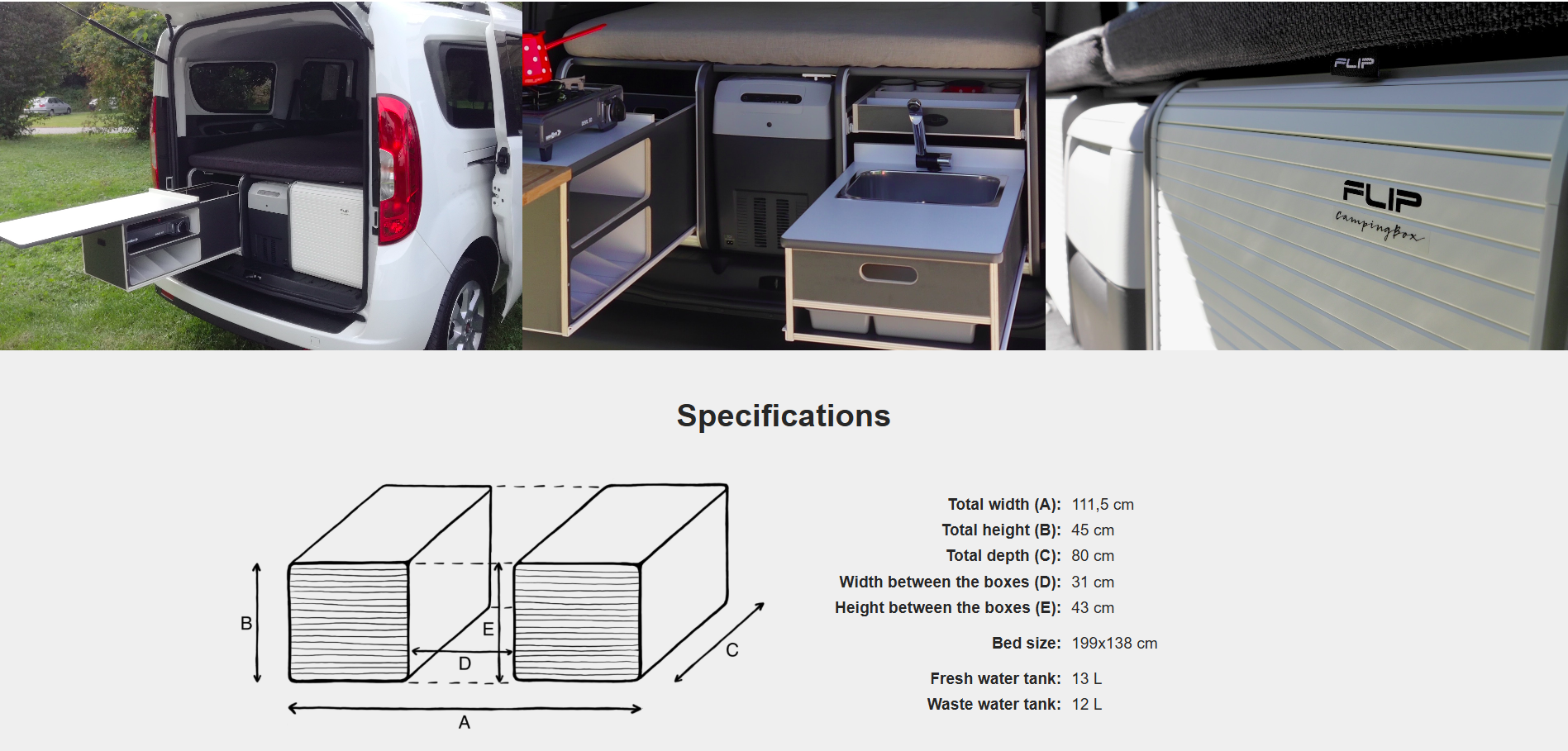FLIP Camping Box - Luksuriøst Campervan Modul