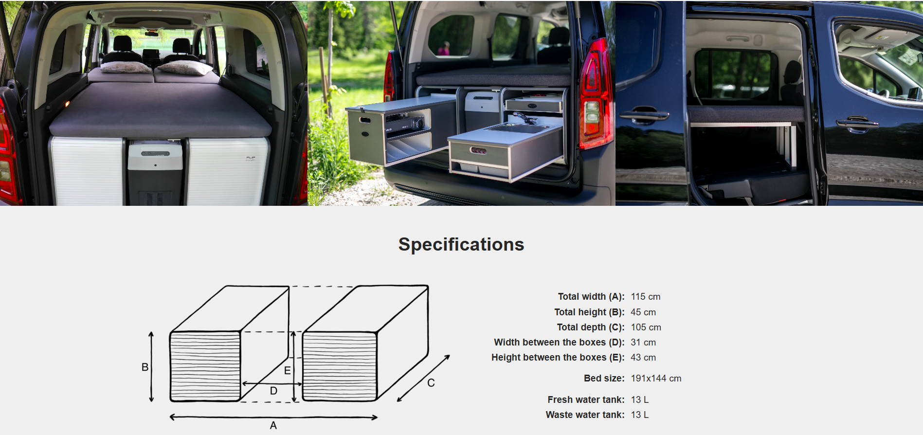 FLIP Camping Box - Luksuriøst Campervan Modul