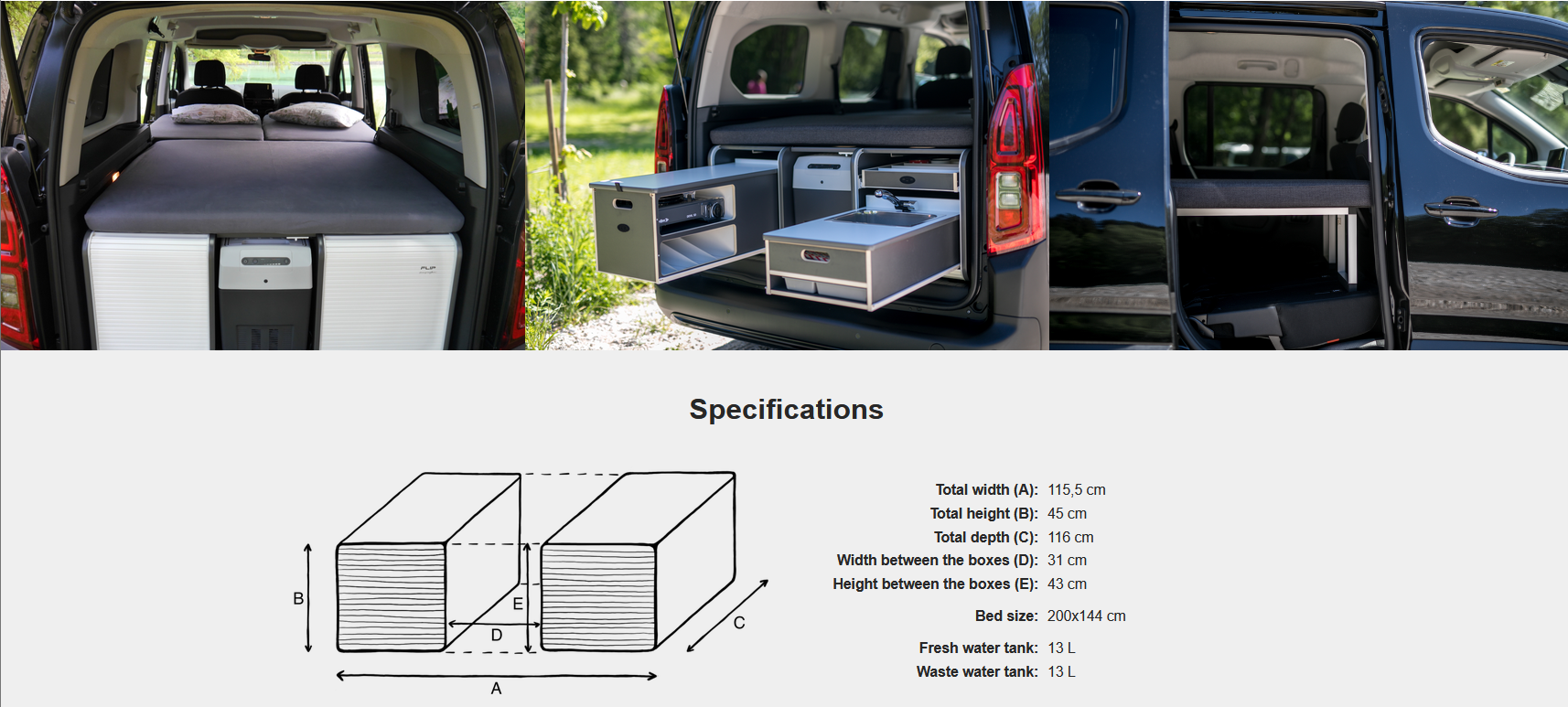 FLIP Camping Box - Luksuriøst Campervan Modul