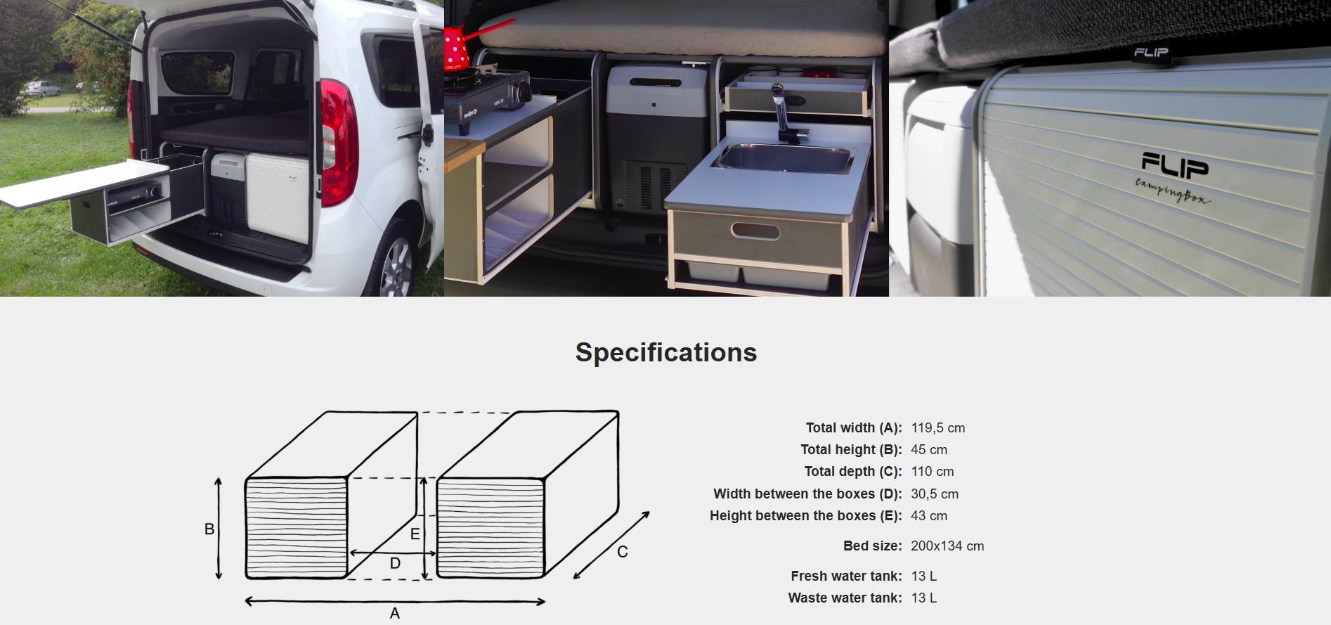 FLIP Camping Box - Luksuriøst Campervan Modul