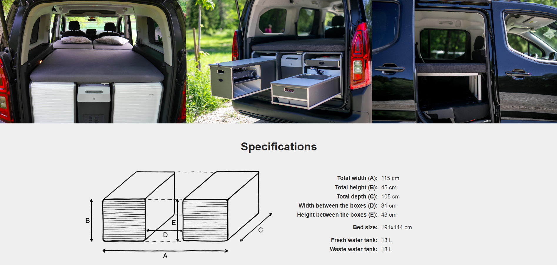 FLIP Camping Box - Luksuriøst Campervan Modul