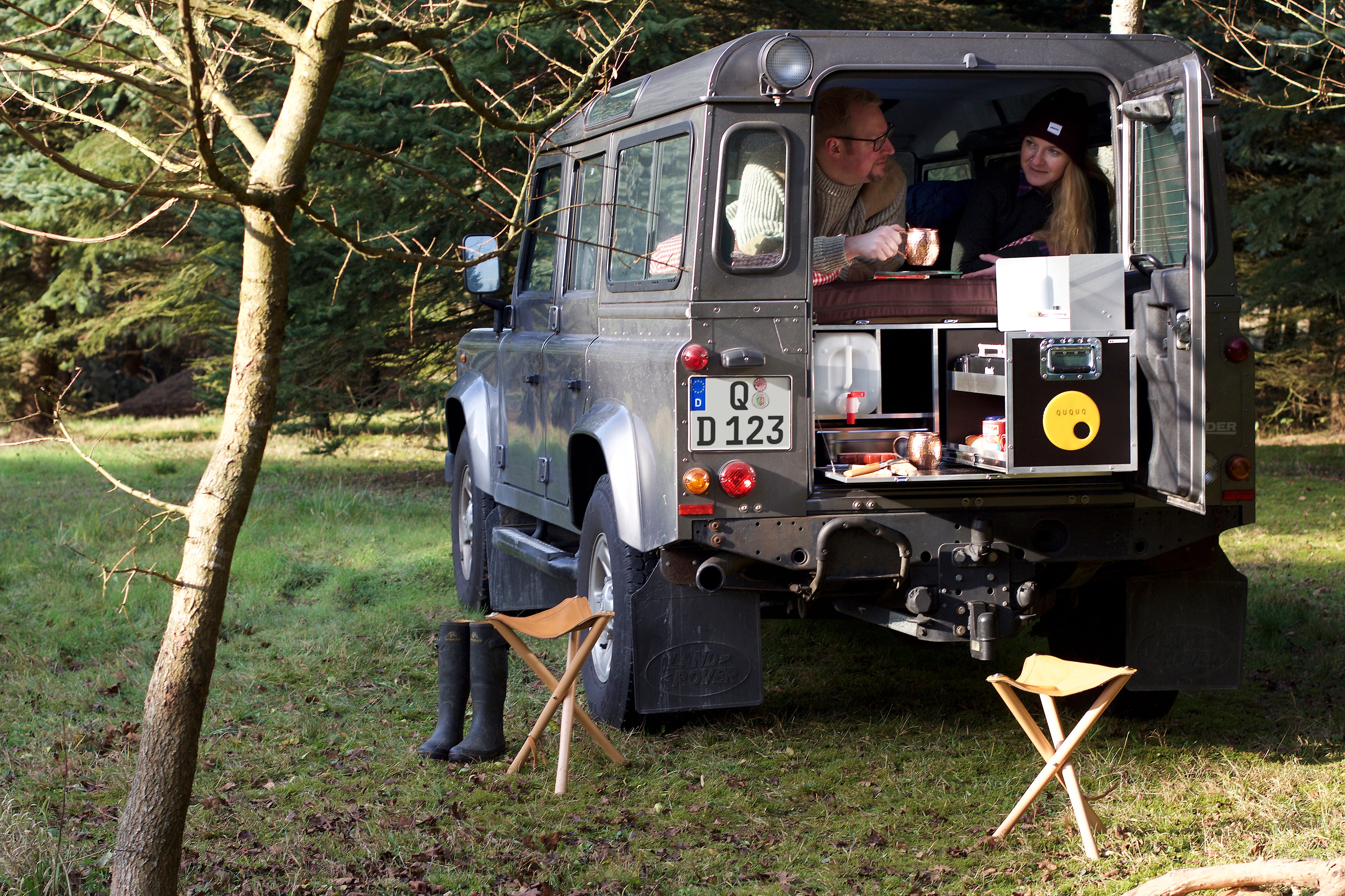 QUQUQ D-Box - Campervan modul til Landrover Defender