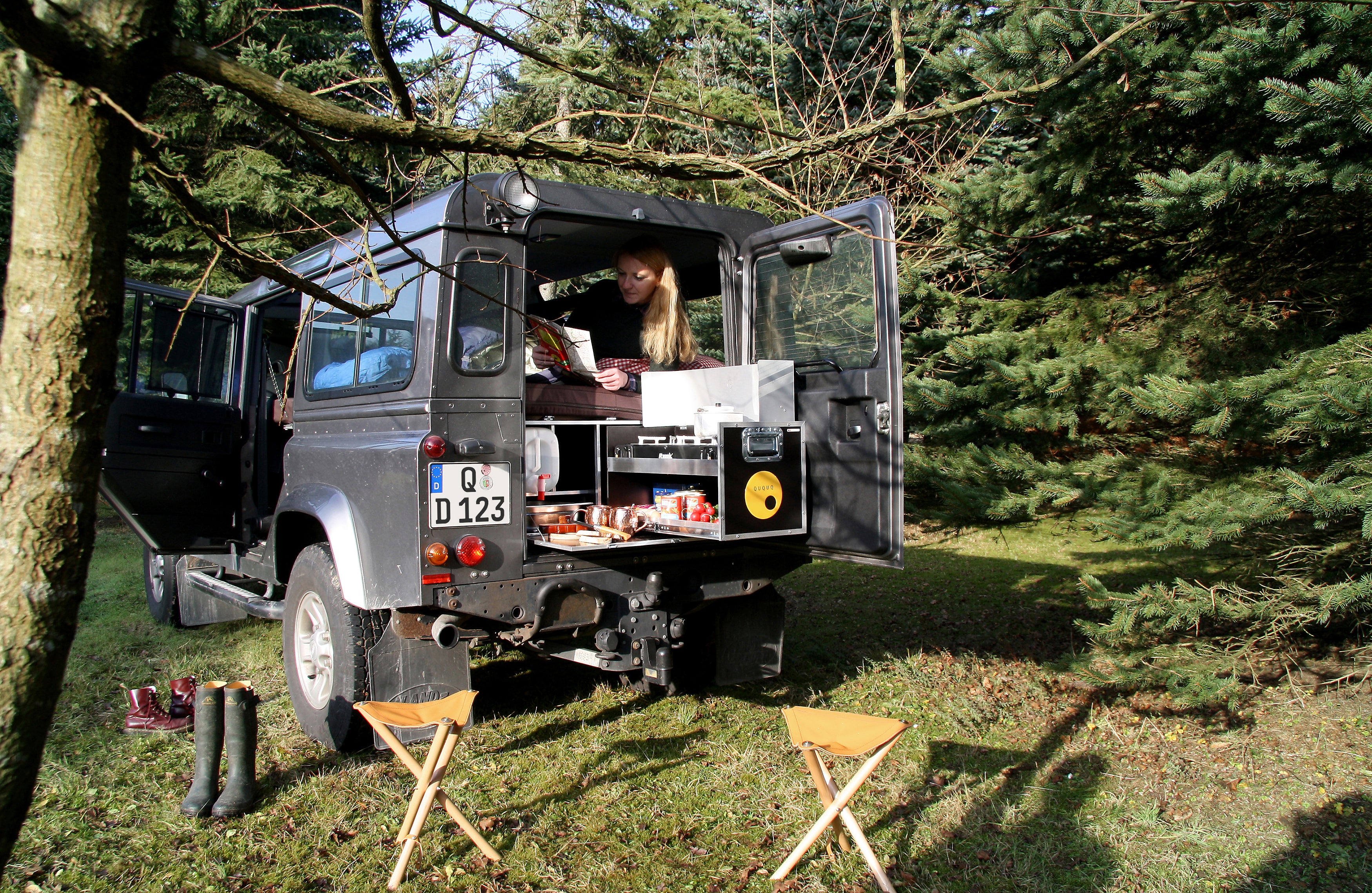 QUQUQ D-Box - Campervan modul til Landrover Defender