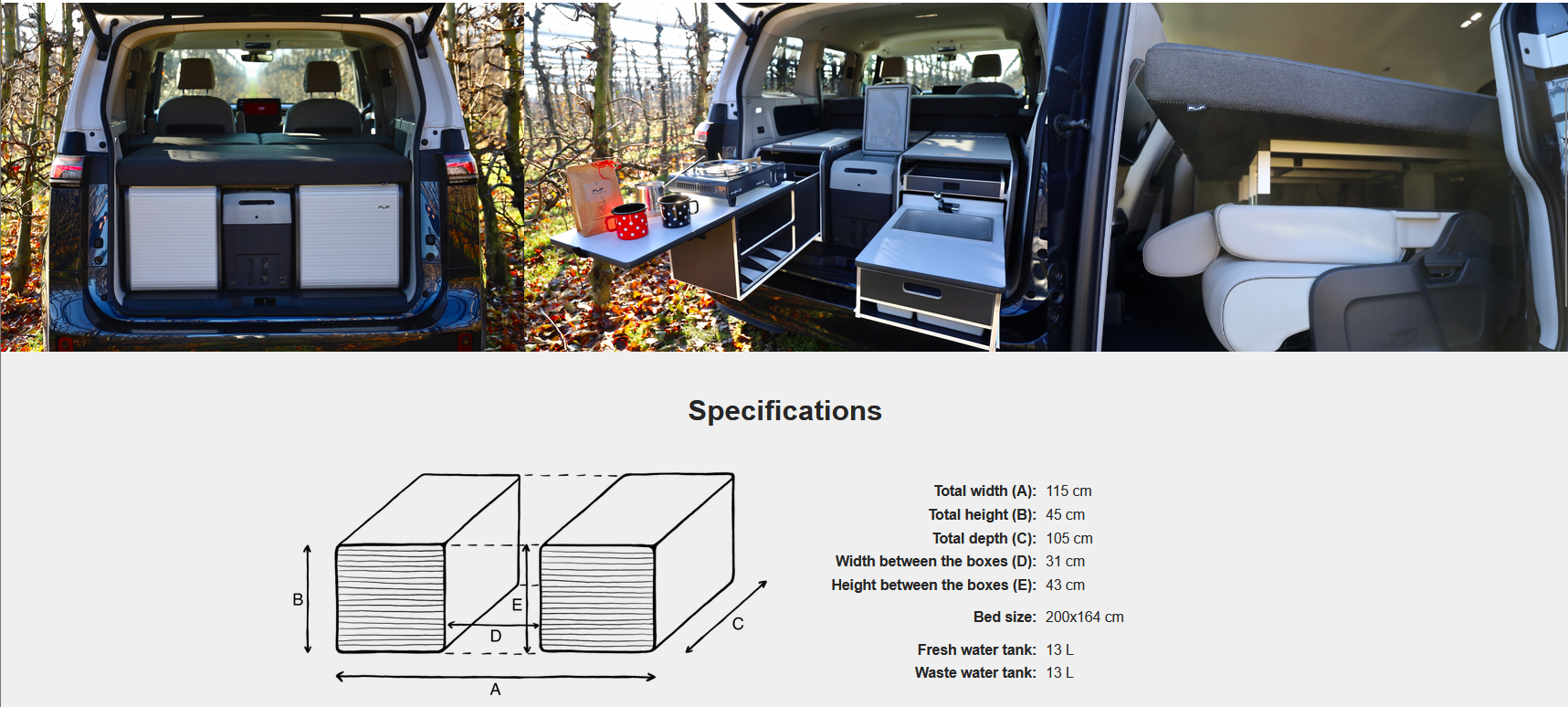 FLIP Camping Box - Luksuriøst Campervan Modul