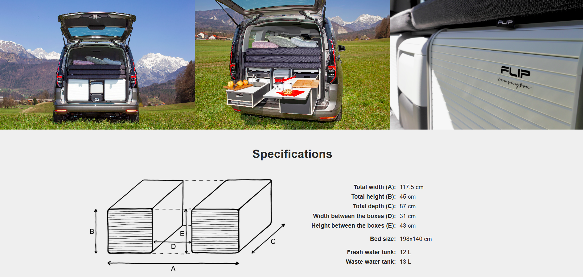 FLIP Camping Box - Luksuriøst Campervan Modul