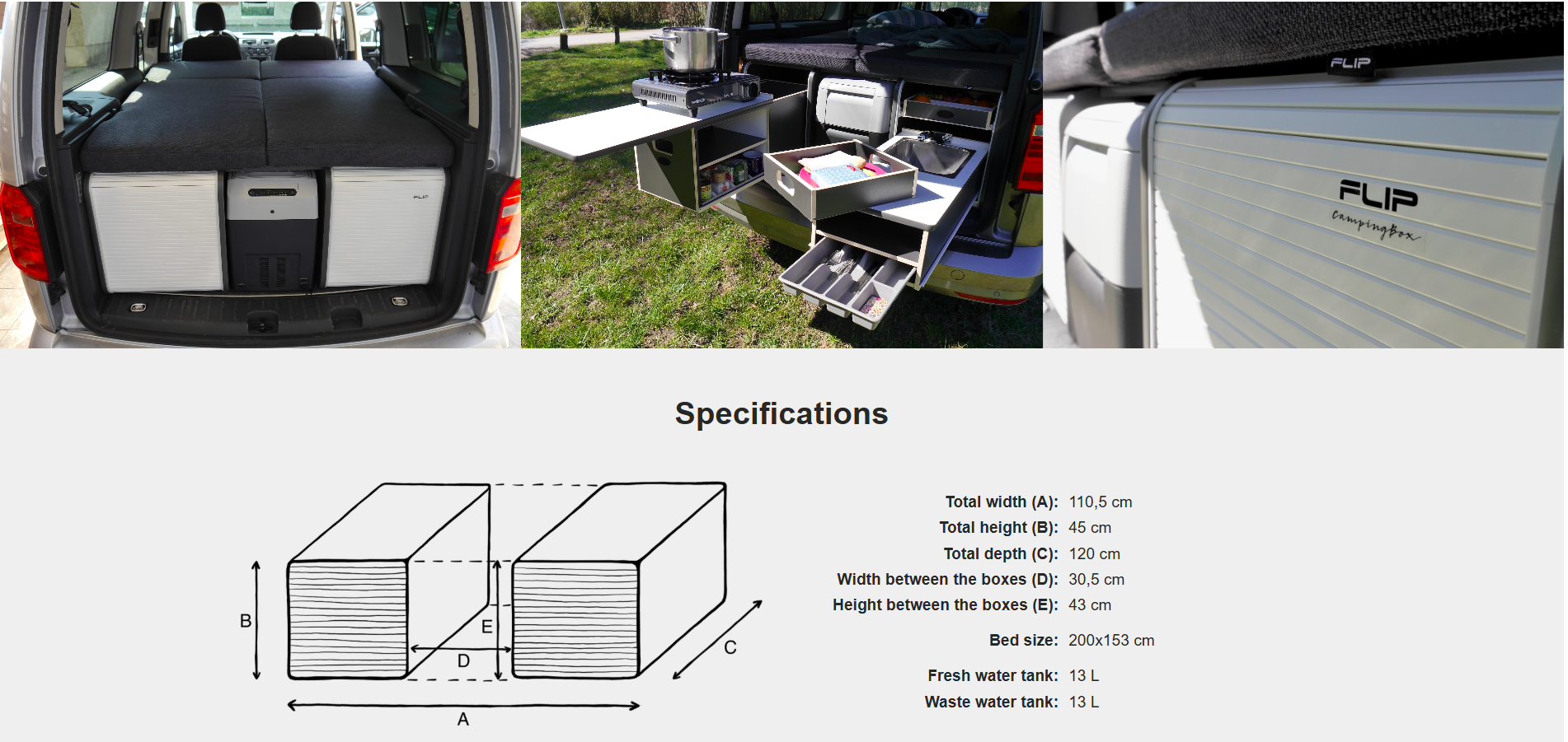 FLIP Camping Box - Luksuriøst Campervan Modul