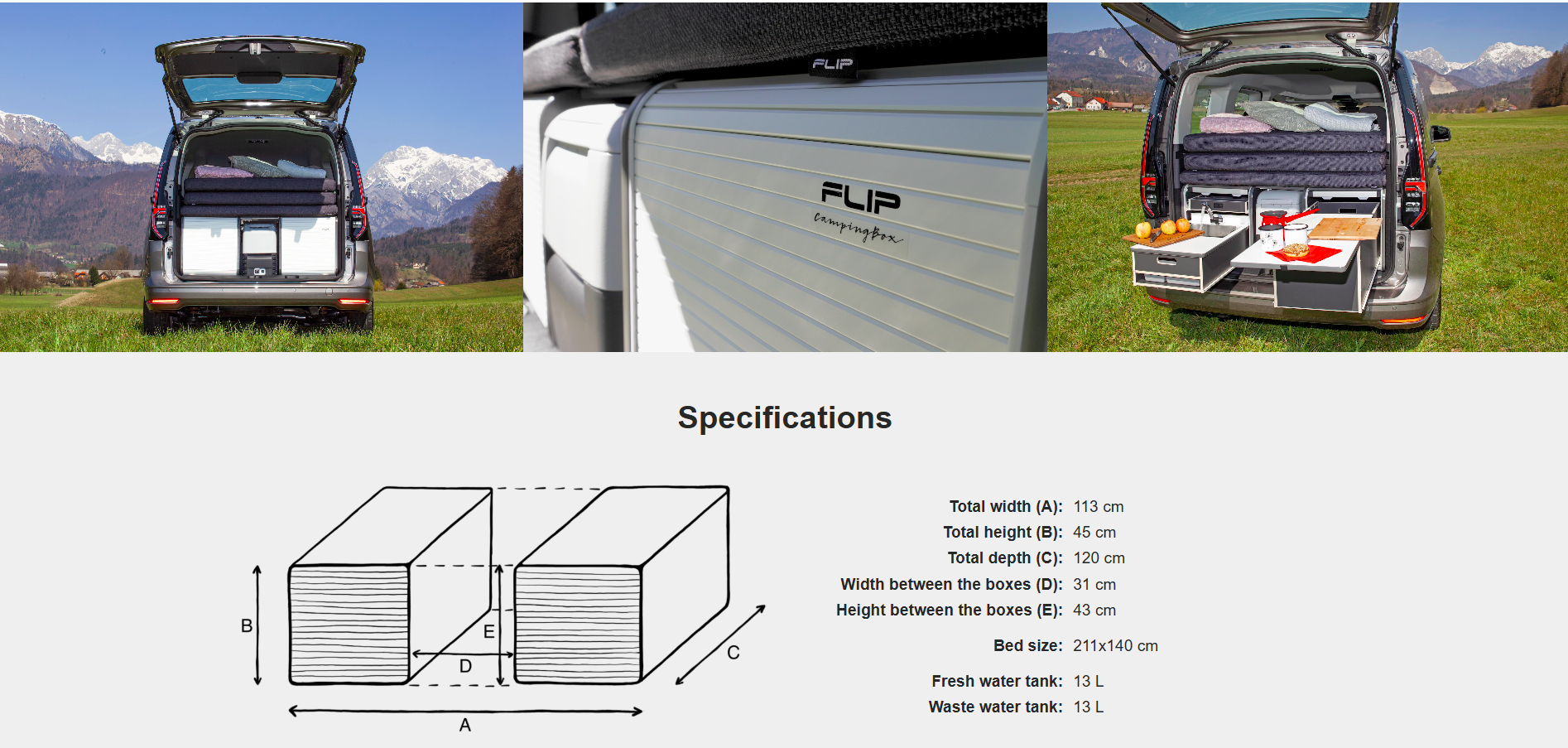 FLIP Camping Box - Luksuriøst Campervan Modul
