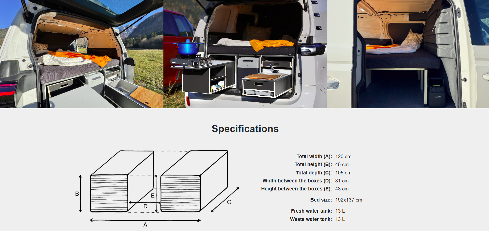 FLIP Camping Box - Luksuriøst Campervan Modul