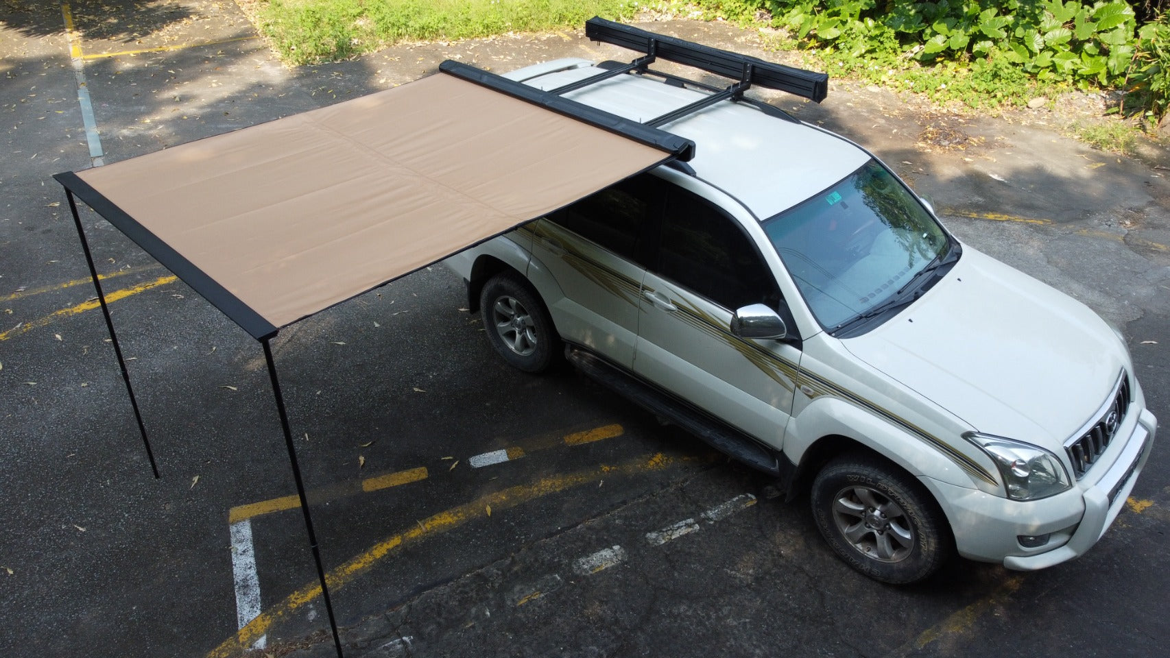 CampBoxi Uni-markise 200x250cm - Universel markise til alle slags biler