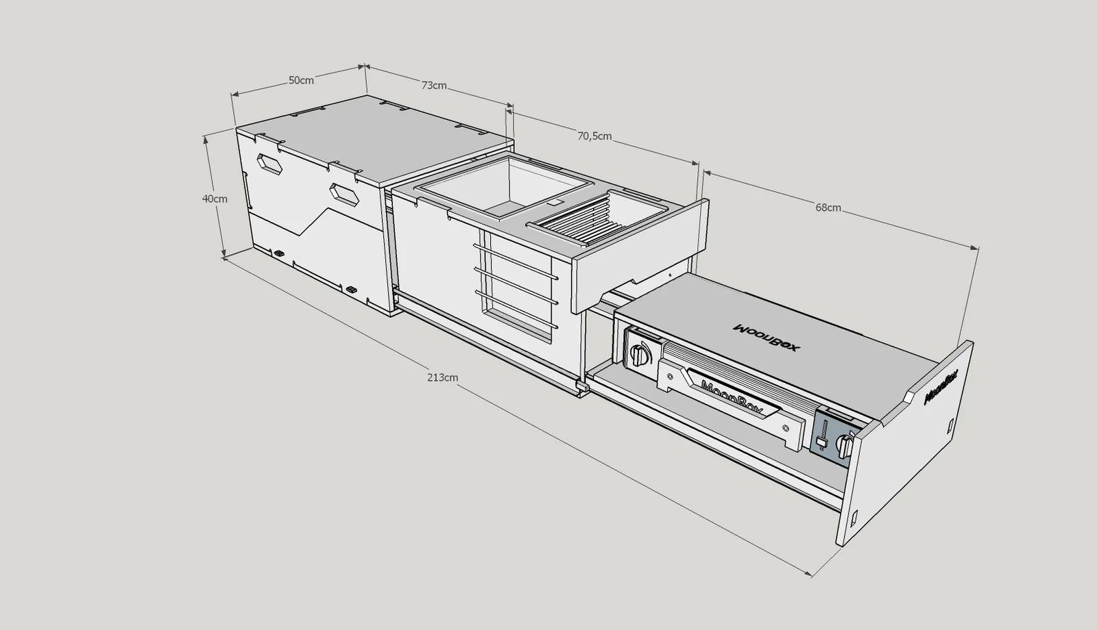 MoonBox KitchenBox - Transportabel køkkenboks