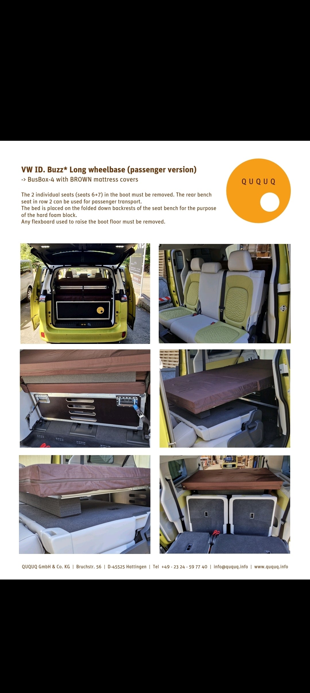 QUQUQ BusBox 4 – Campervan-Modul für VW ID Buzz 